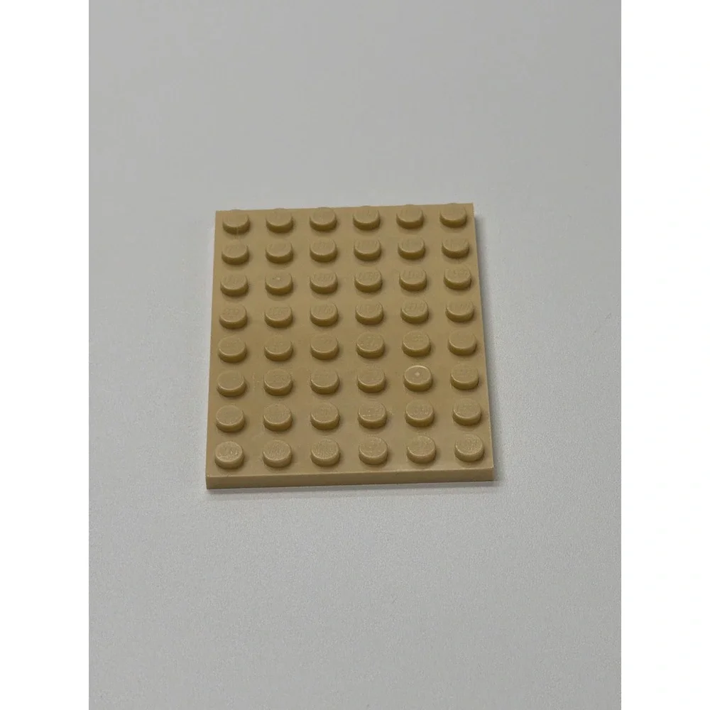 LEGO Plates Lot 3pc‎ Brown 8x8 Round Tan 6x8 Rectangle White 4x9 Wedge 41948